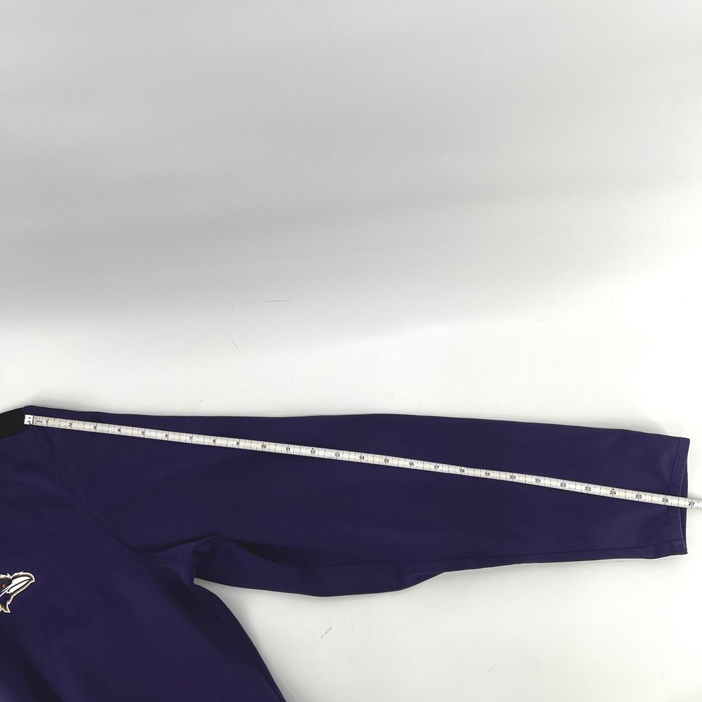 NFL Team Apparel Baltimore Ravens Mens XL Purple Quarter Zip Pullover D2AC 79700 - Picture 10 of 13